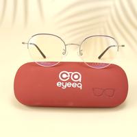 Silver purple round metal eyeglasses for women ( eq0008 78A093 c1 )