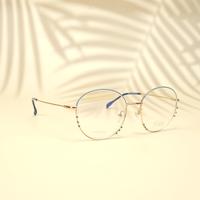 Golden round  metal eyeglasses for women ( eq0005 78A071 )