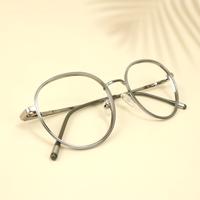 Silver round unisex metal eyeglassess ( eq0001 918308 )