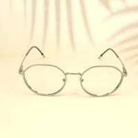 Silver round unisex metal eyeglasses ( eq0004 918310 )