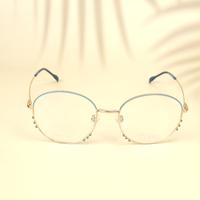 Golden round  metal eyeglasses for women ( eq0005 78A071 )