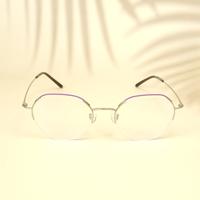 Silver round  metal eyeglasses for women ( eq0006 78A095 c1 )