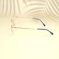 Golden round  metal eyeglasses for women ( eq0005 78A071 )