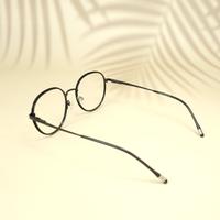 Black round unisex metal eyeglasses (eq0002 918308 )