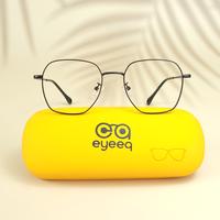 Black square unisex metal eyeglasses ( eq0019 35069 )