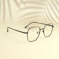 Black square unisex metal eyeglasses ( eq0019 35069 )