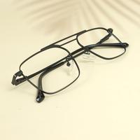 Black square unisex metal eyeglasses ( eq0020 35091 )