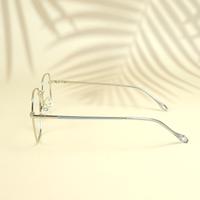 Silver square unisex metal eyeglasses ( eq0018 35069 )