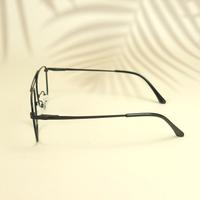 Black square unisex metal eyeglasses ( eq0020 35091 )