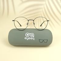 Black round unisex metal eyeglasses ( eq0027 35045 )