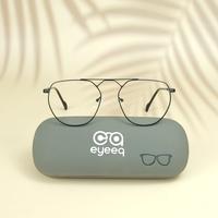 Black round unisex metal eyeglasses ( eq0031 66603 )