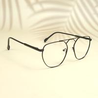 Black round unisex metal eyeglasses ( eq0031 66603 )