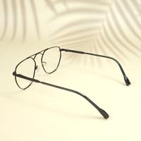 Black round unisex metal eyeglasses ( eq0031 66603 )