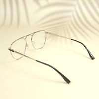 Silver round unisex metal eyeglasses ( eq0032 66603)