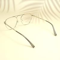 Grey silver round unisex metal eyeglasses ( eq0033 66603 )