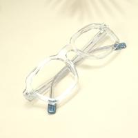 White square unisex sheet eyeglasses ( eq0045 6601 )