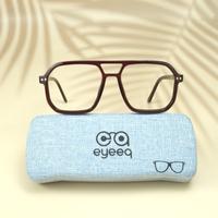 Brown wayfarer unisex sheet eyeglasses ( eq0058 31017 )