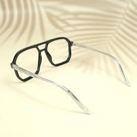 Black white wayfarer unisex sheet eyeglasses ( eq0059 31017 )