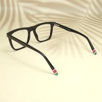 Black square unisex sheet eyeglasses ( eq0061 31016 )