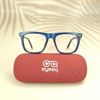 Blue square unisex sheet eyeglasses ( eq0064 31016 )