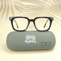 Black square unisex sheet eyeglasses ( eq0066 31019 )