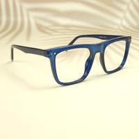 Blue square unisex sheet eyeglasses ( eq0064 31016 )