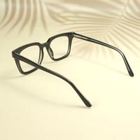 Black square unisex sheet eyeglasses ( eq0066 31019 )