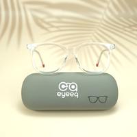 White round unisex sheet eyeglasses ( eq0070 31020 )