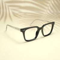 Black white square unisex sheet eyeglasses ( eq0068 31019)