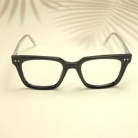 Black white square unisex sheet eyeglasses ( eq0068 31019)