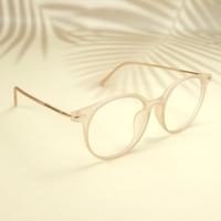 Golden round unisex sheet eyeglasses ( eq0102 tr2158