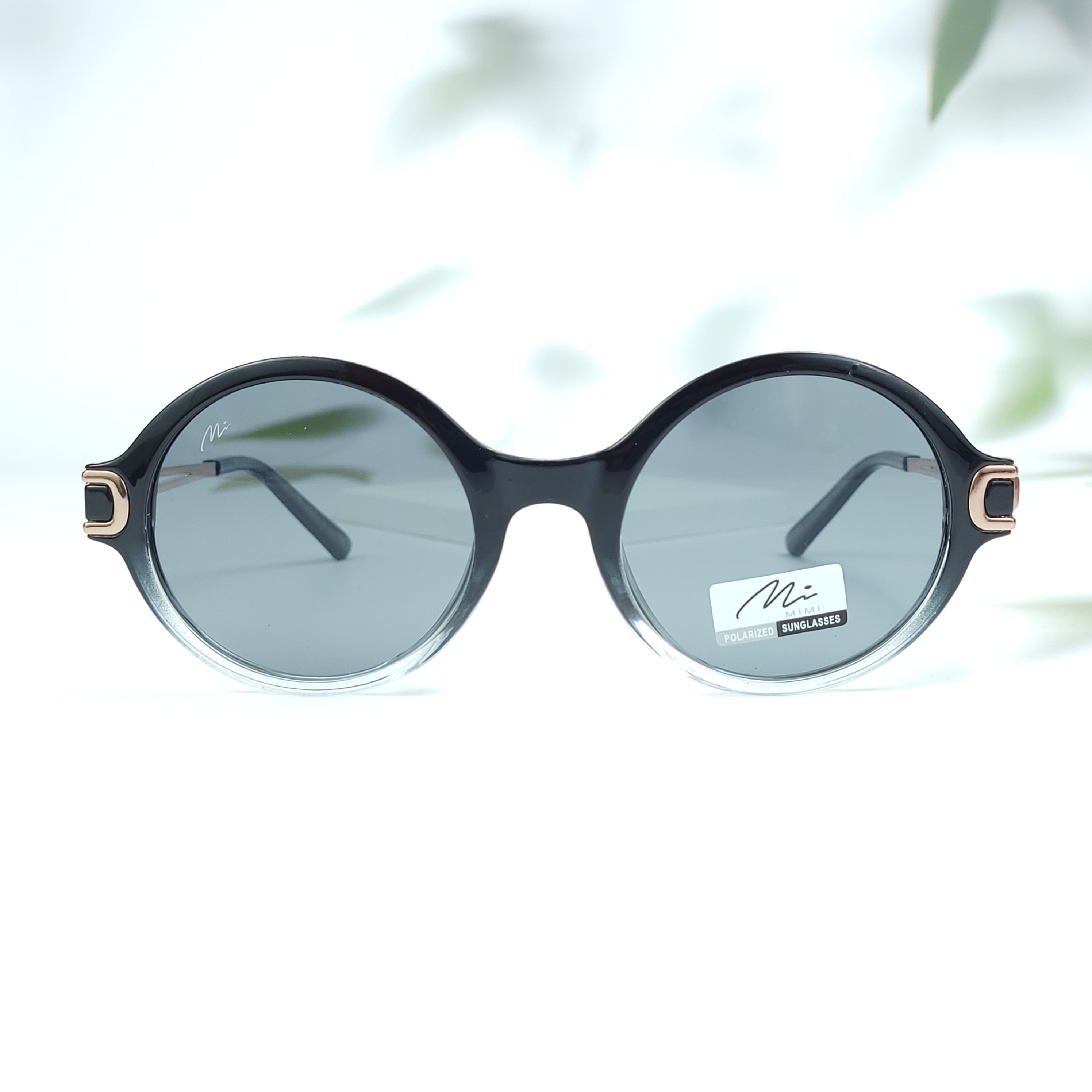 Mimi black white round polarized sunglasses for women ( gg0010  mi858g c13 )