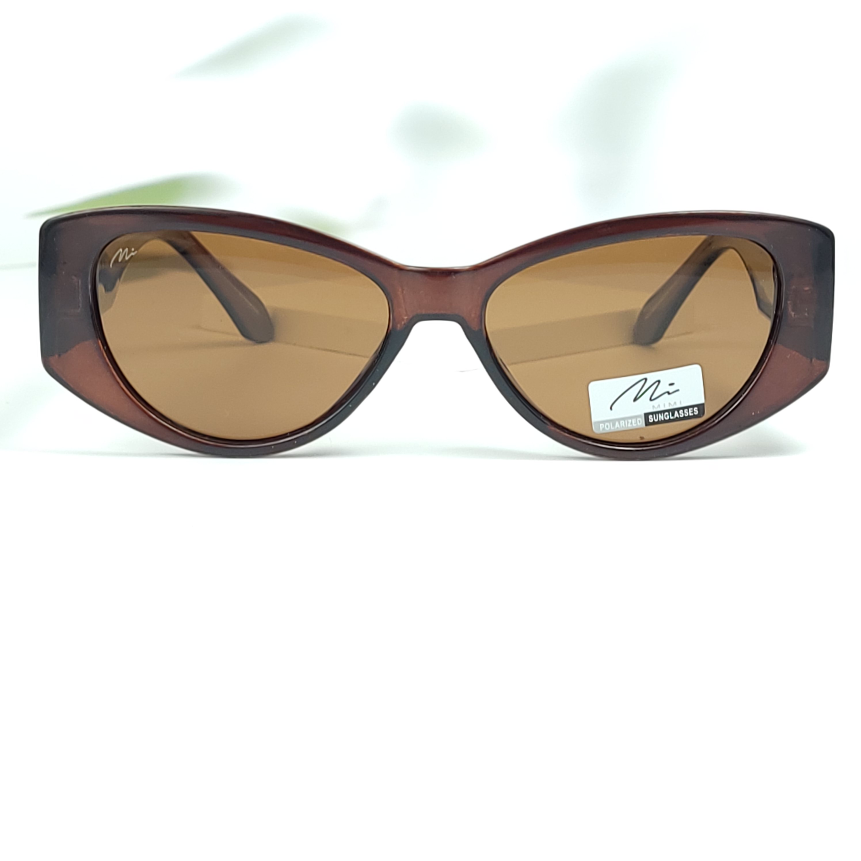 Mimi brown oval polarized sunglasses for women ( gg0018 mi852g c6 )